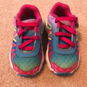 New balance colorful toddler tennis shoes